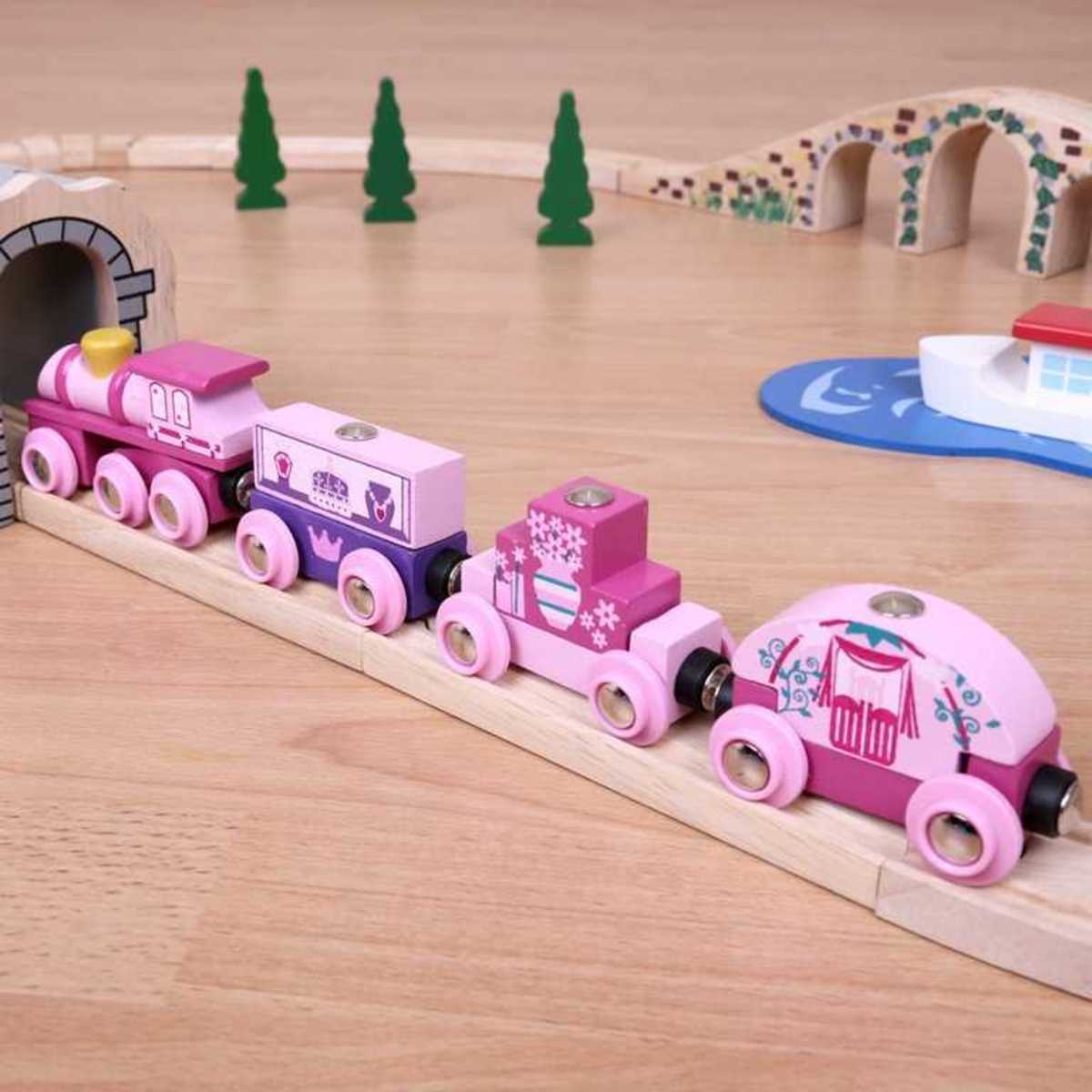 Obrázok BIGJIGS RAIL Vláček vláčkodráhy Bigjigs - Vlak pro princezny + 3 koleje