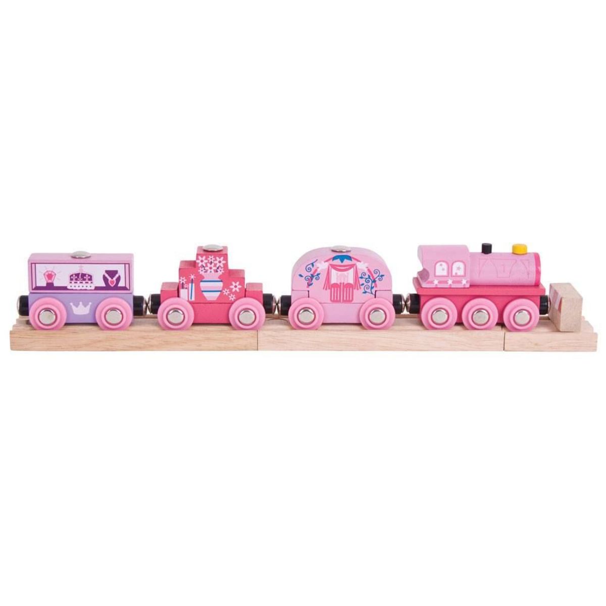 Obrázok BIGJIGS RAIL Vláček vláčkodráhy Bigjigs - Vlak pro princezny + 3 koleje