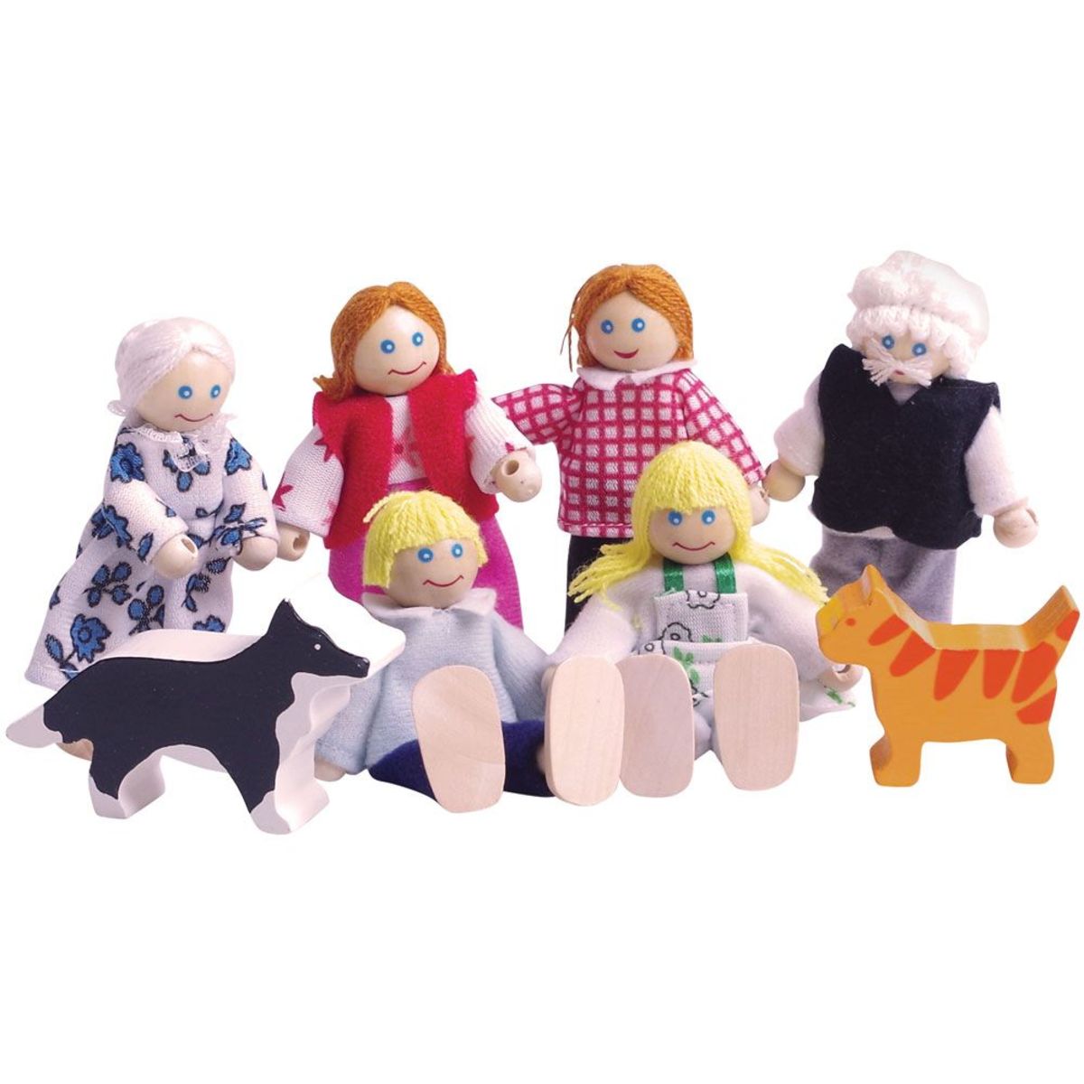 Obrázok Bigjigs Toys panenky - Set rodinky do domečku 7ks