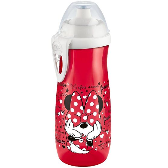 Detská fľaša NUK Sports Cup Disney Mickey 450 ml červená