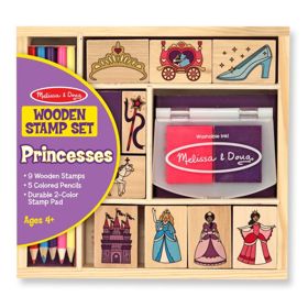 Melissa & Doug - sada drevených pečiatok Princezná