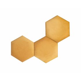 Čalúnený panel Hexagon - medový, MIRAS