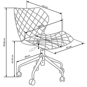 Študentská stolička Matrix - čierno-tyrkysová, Halmar